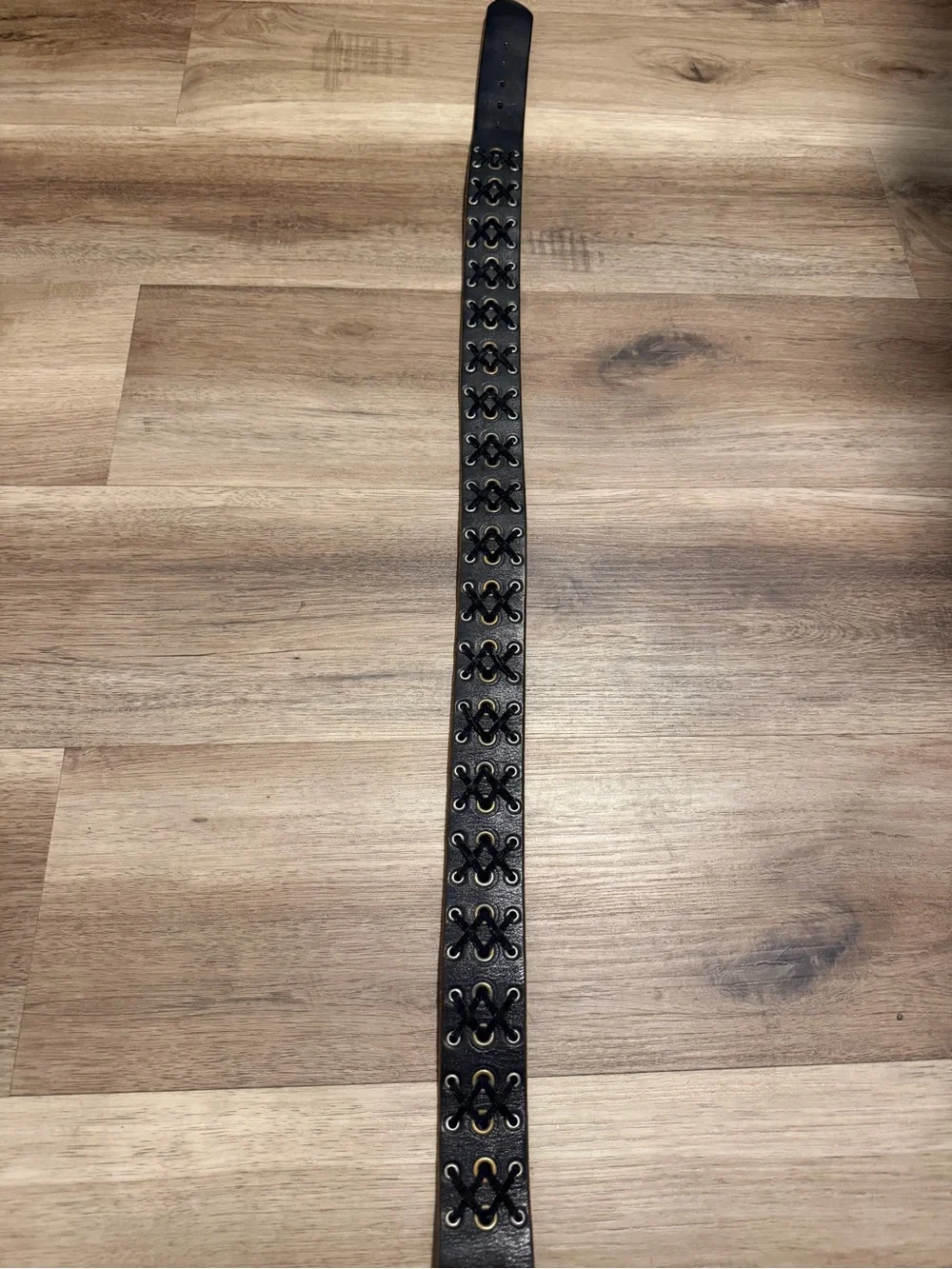 Jeff Gallea Belts Black Leather Braided Belt Sz L Handmade Western Biker 33”-36”